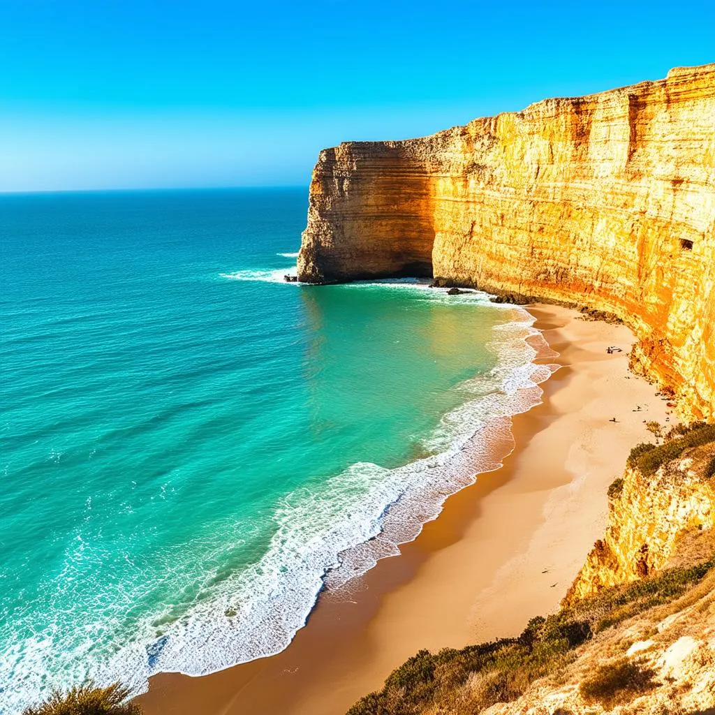 Algarve coastline sunset