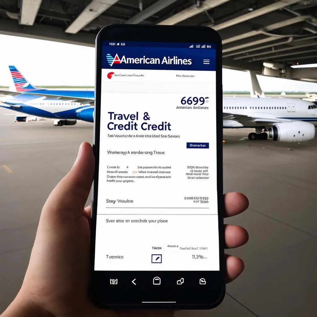 American Airlines travel credit voucher