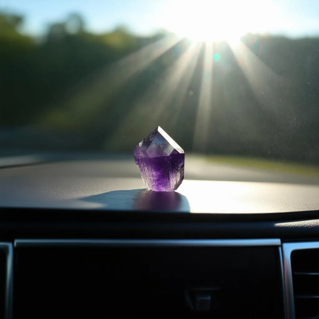 Amethyst Crystal in Car