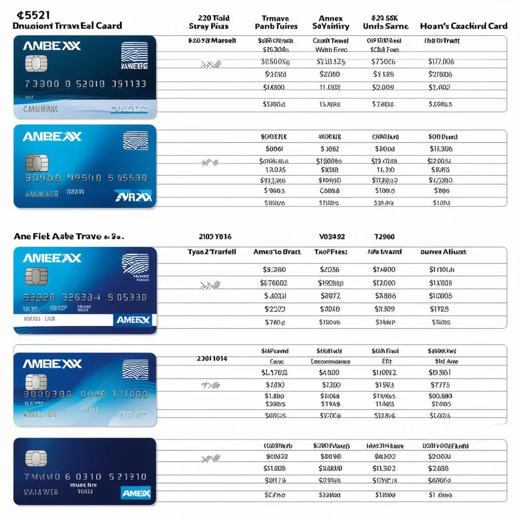 Amex travel card comparison chart