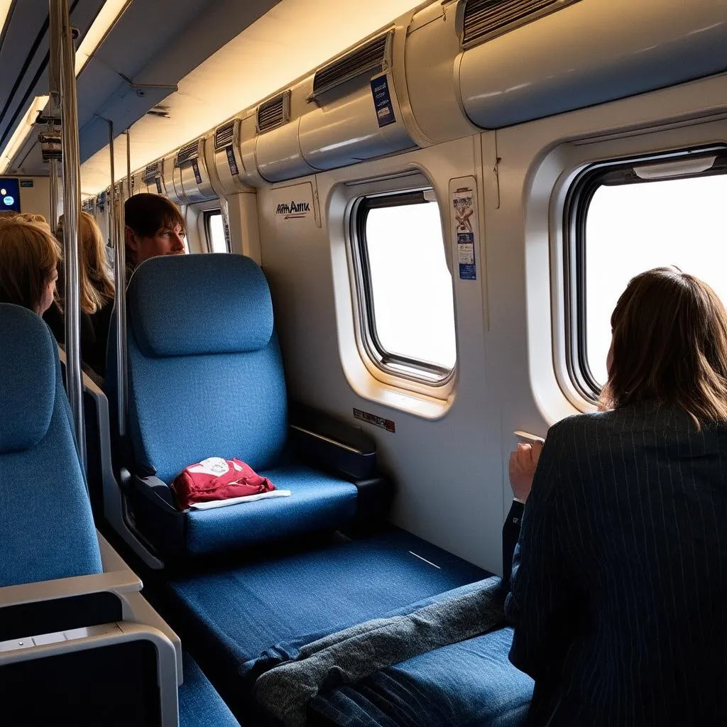 Amtrak train interior