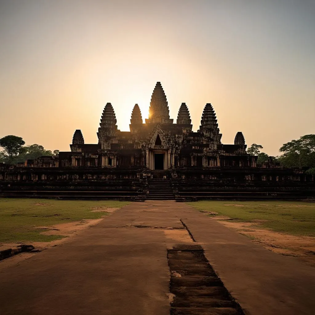 Angkor Wat Temple at Sunset