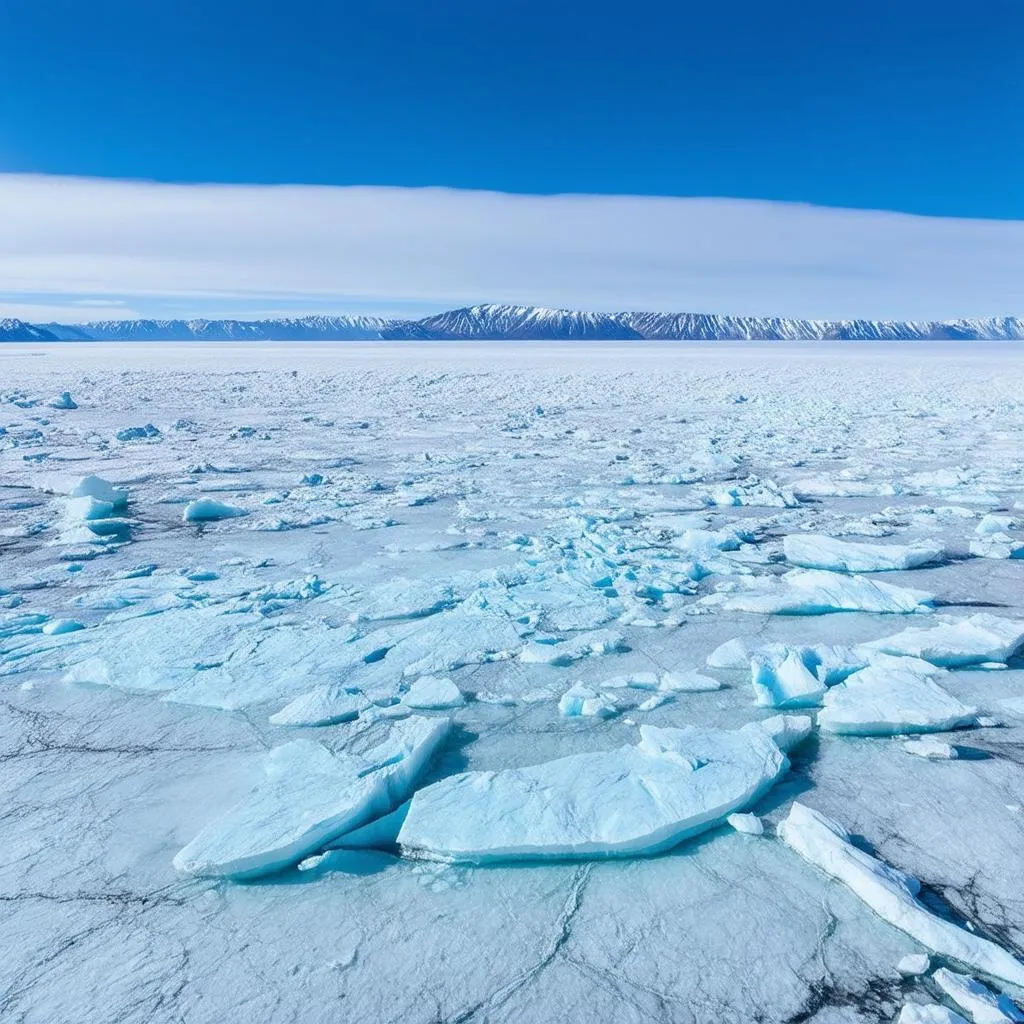 Vast Antarctic landscape