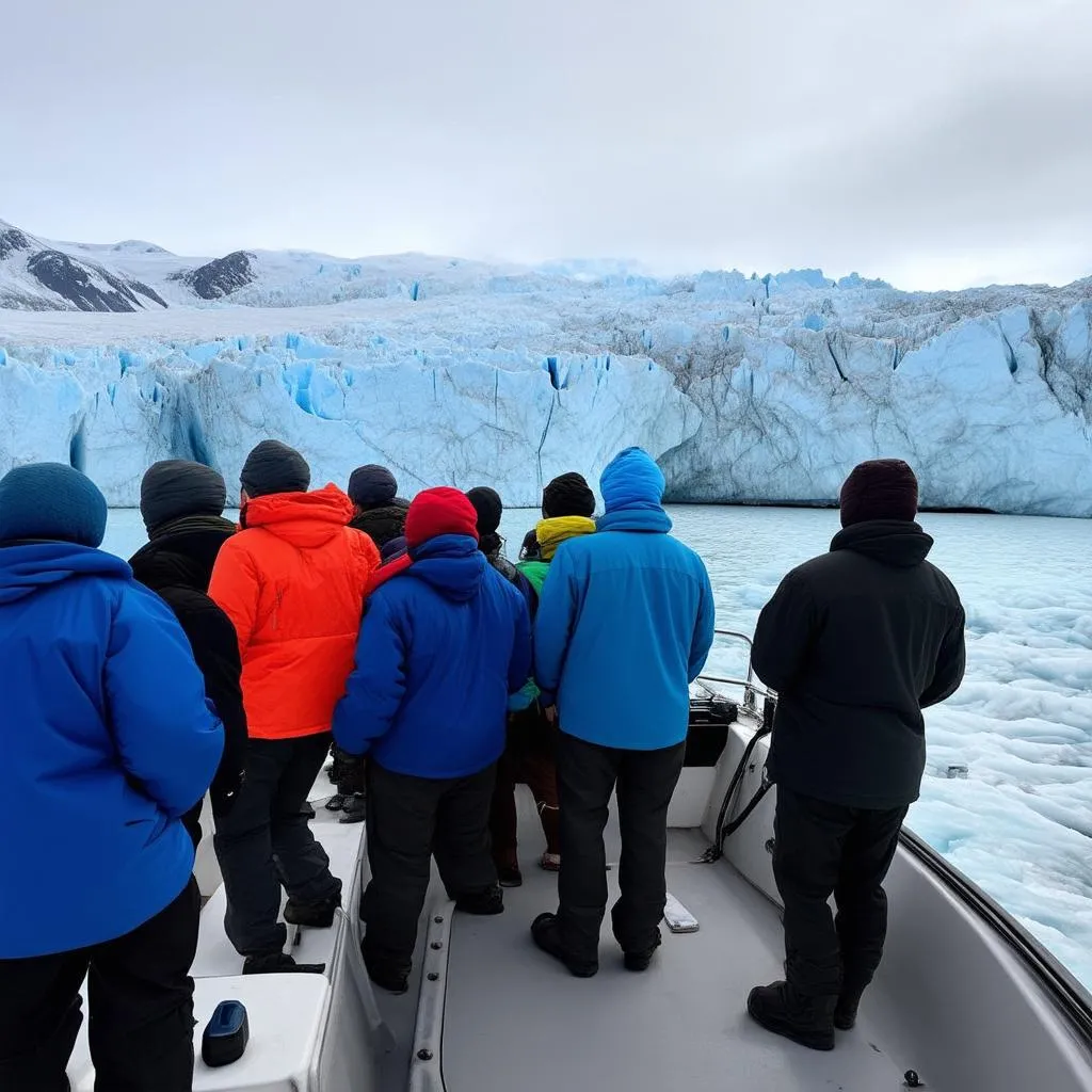 Tourists in Antarctica