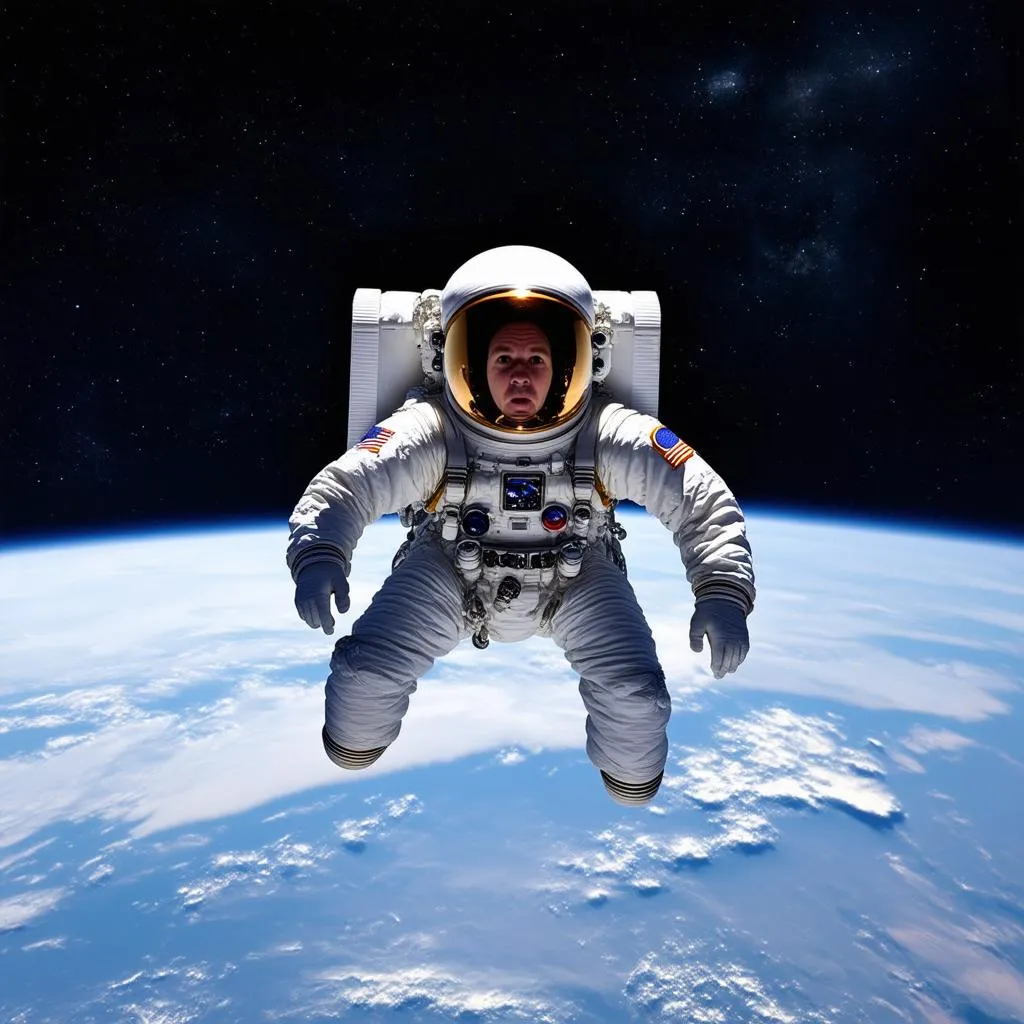 Astronaut Floating in Space