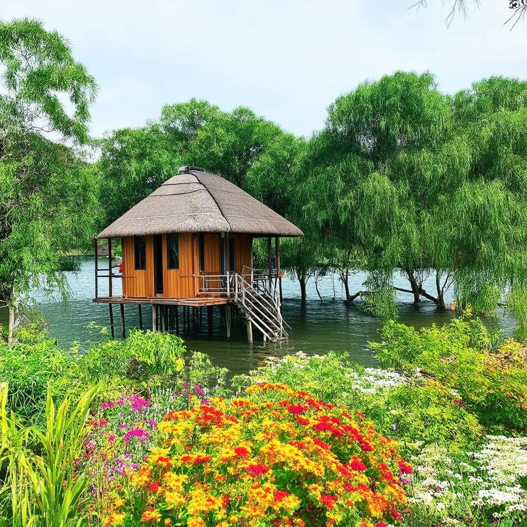 Traditional homestay in Ba Be Lake