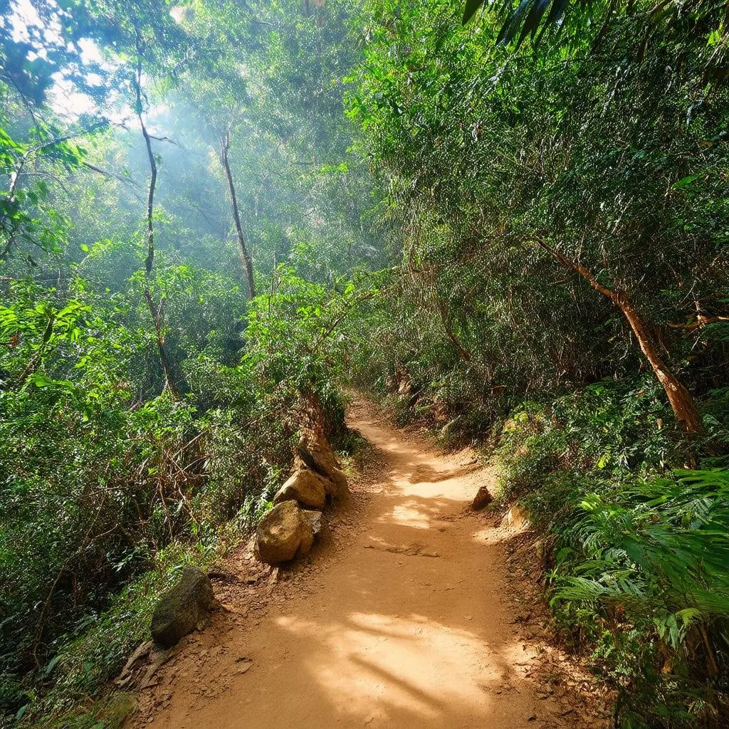 Hiking trail in Ba Vi National Park