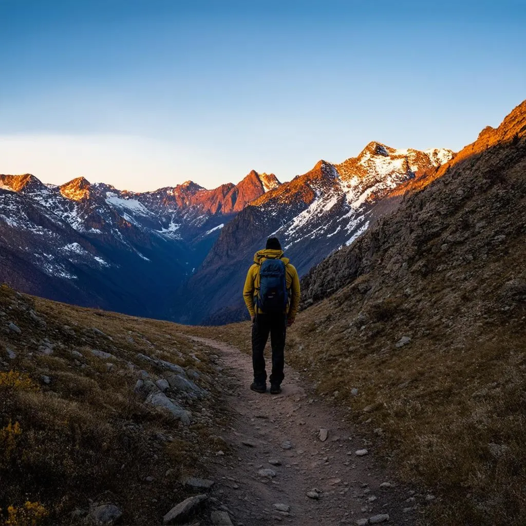 hiker enjoying the view