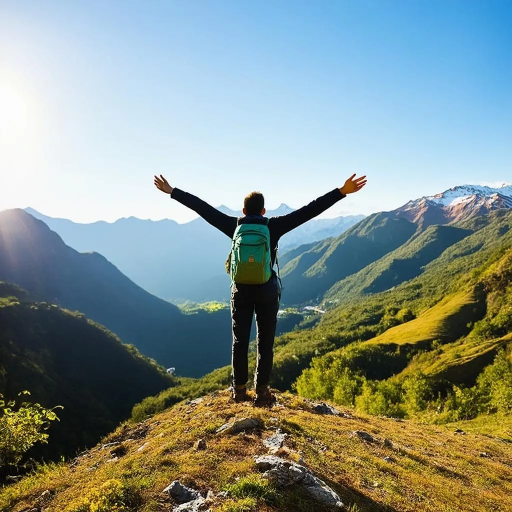 traveler enjoying the view