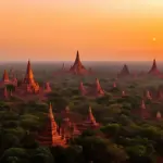 Bagan Temples at Sunset