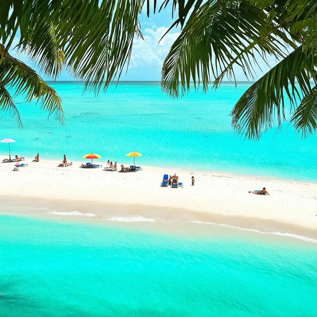 Beautiful beach in the Bahamas