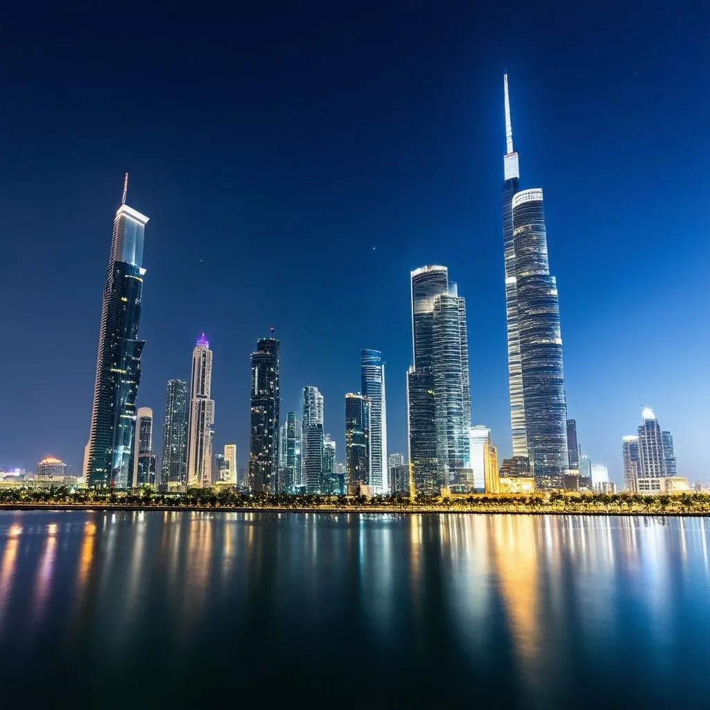 Bahrain skyline at night