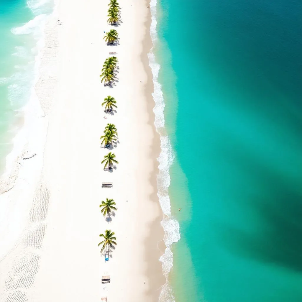 Aerial view of Bai Dai Beach