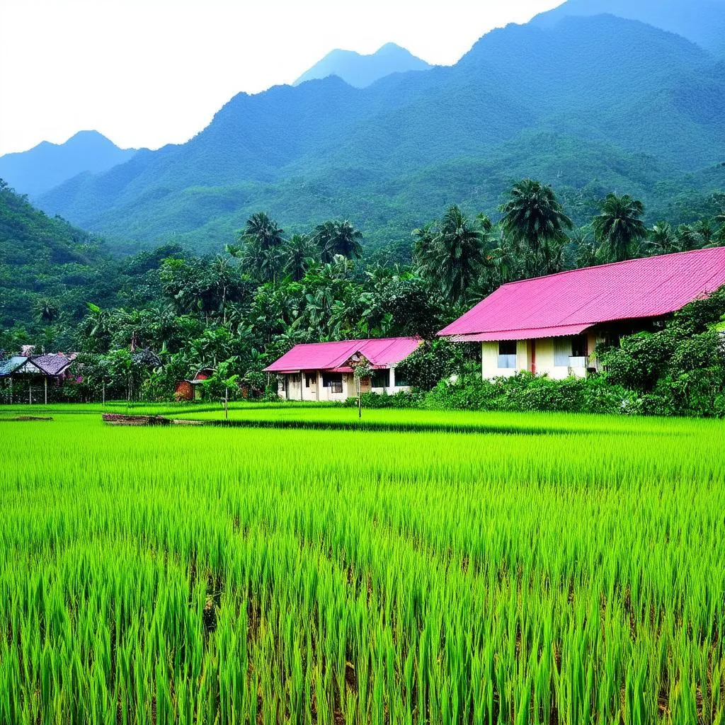 Traditional houses in Ba Lang