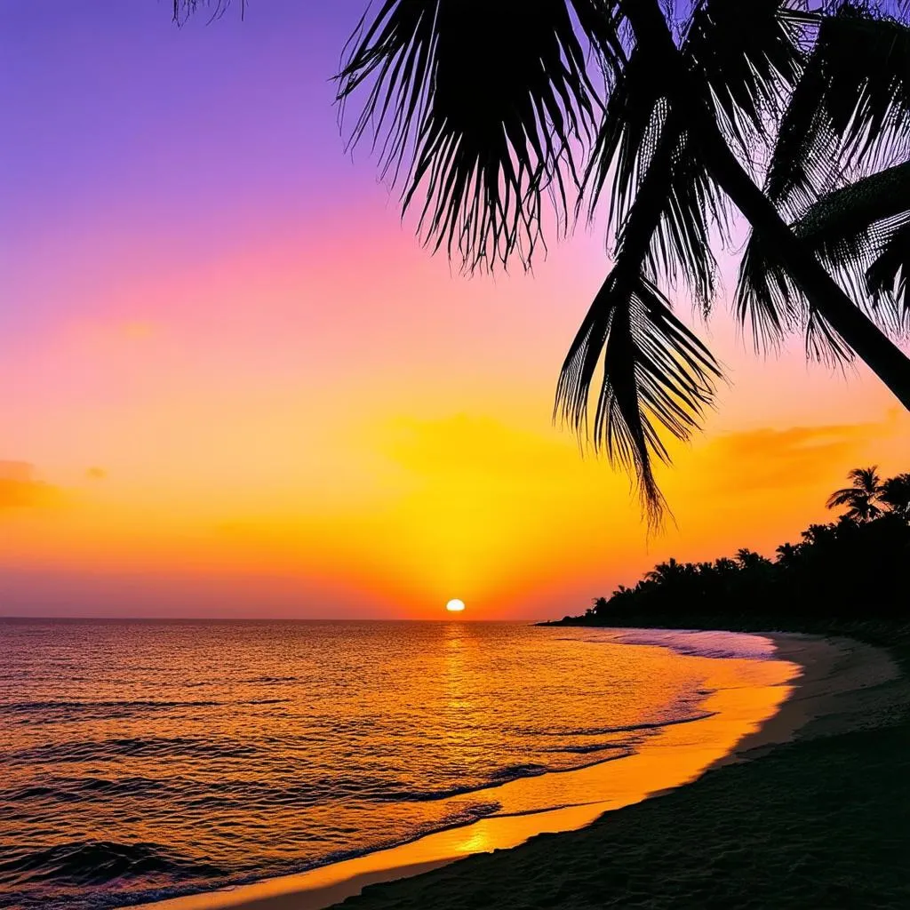 Bali Beach at Sunset