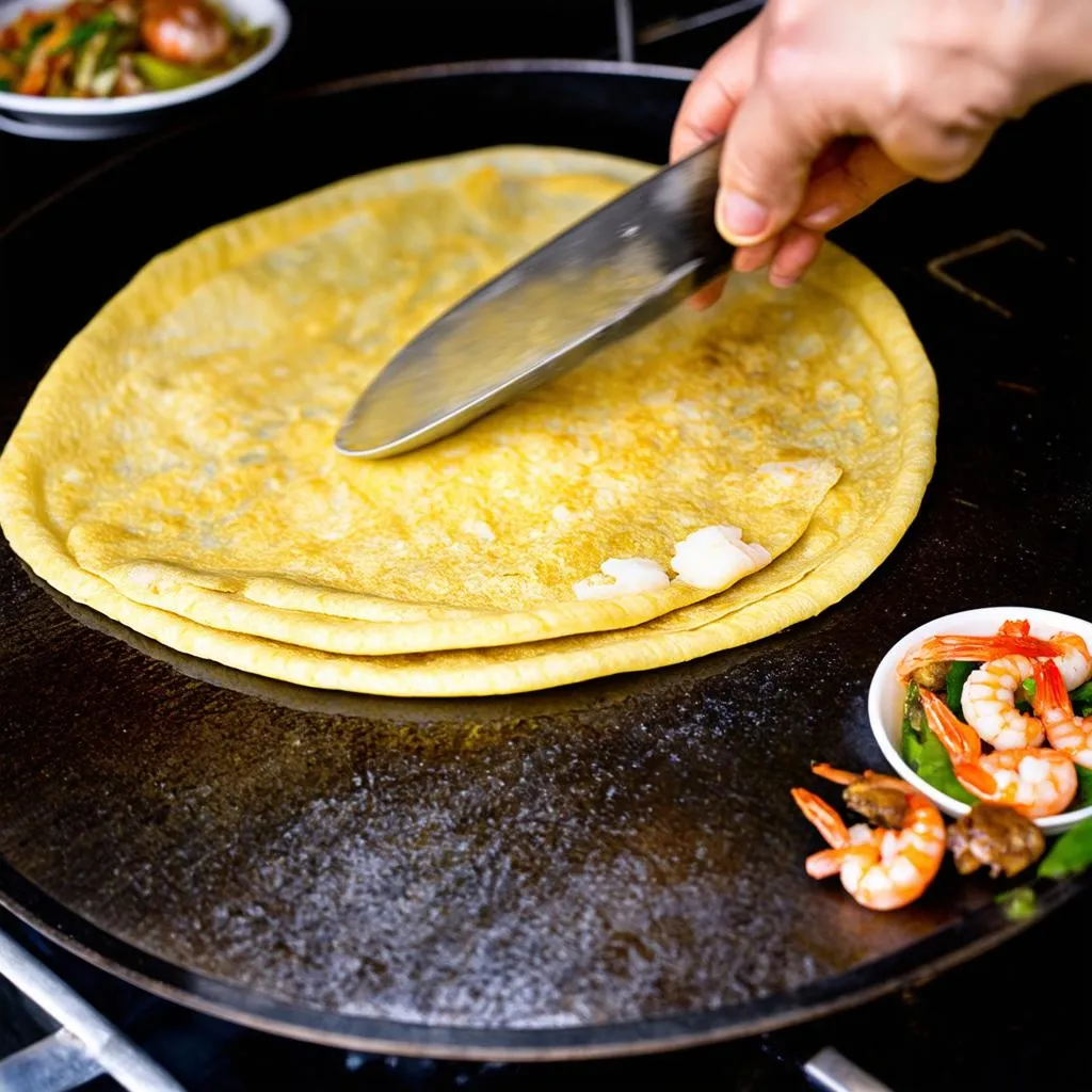 Vietnamese crispy crepe