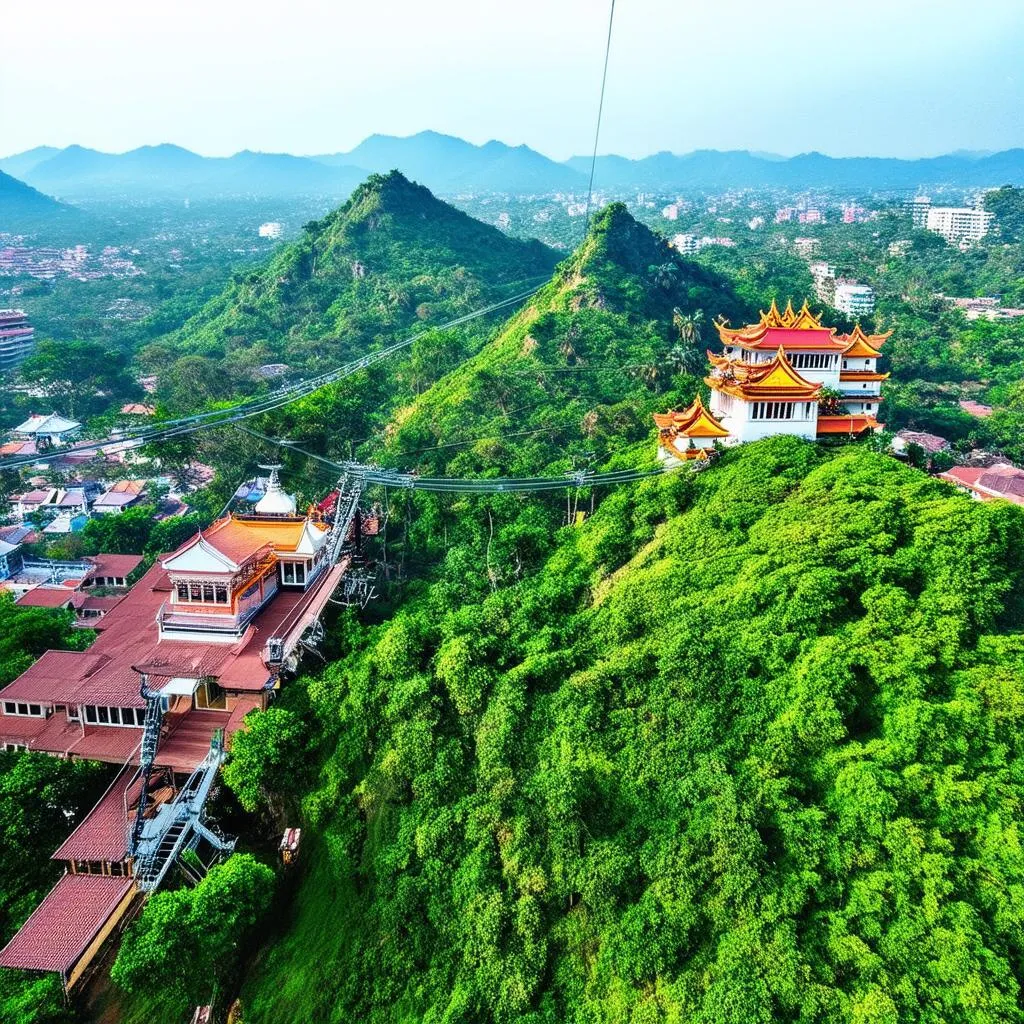 Cable Car View at Thiên Đường Bảo Sơn