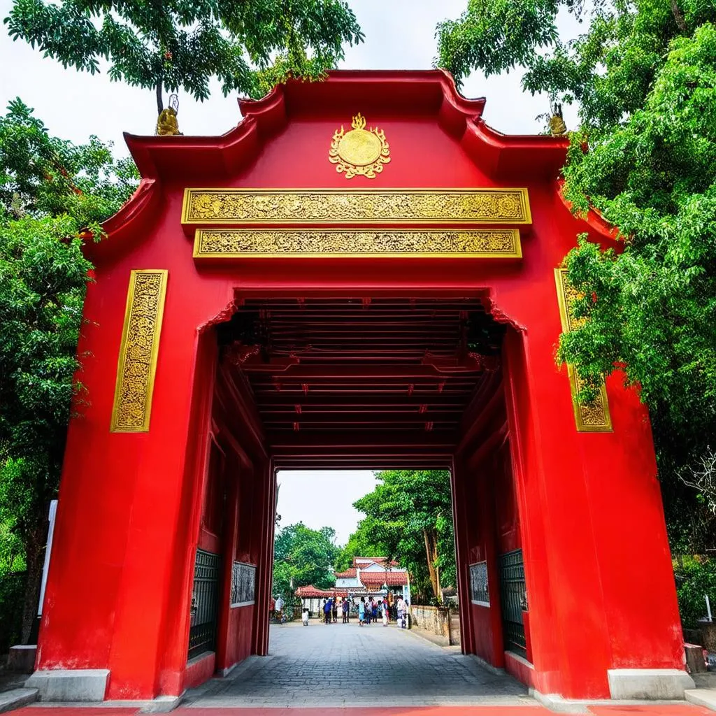 Traditional Gate at Thiên Đường Bảo Sơn