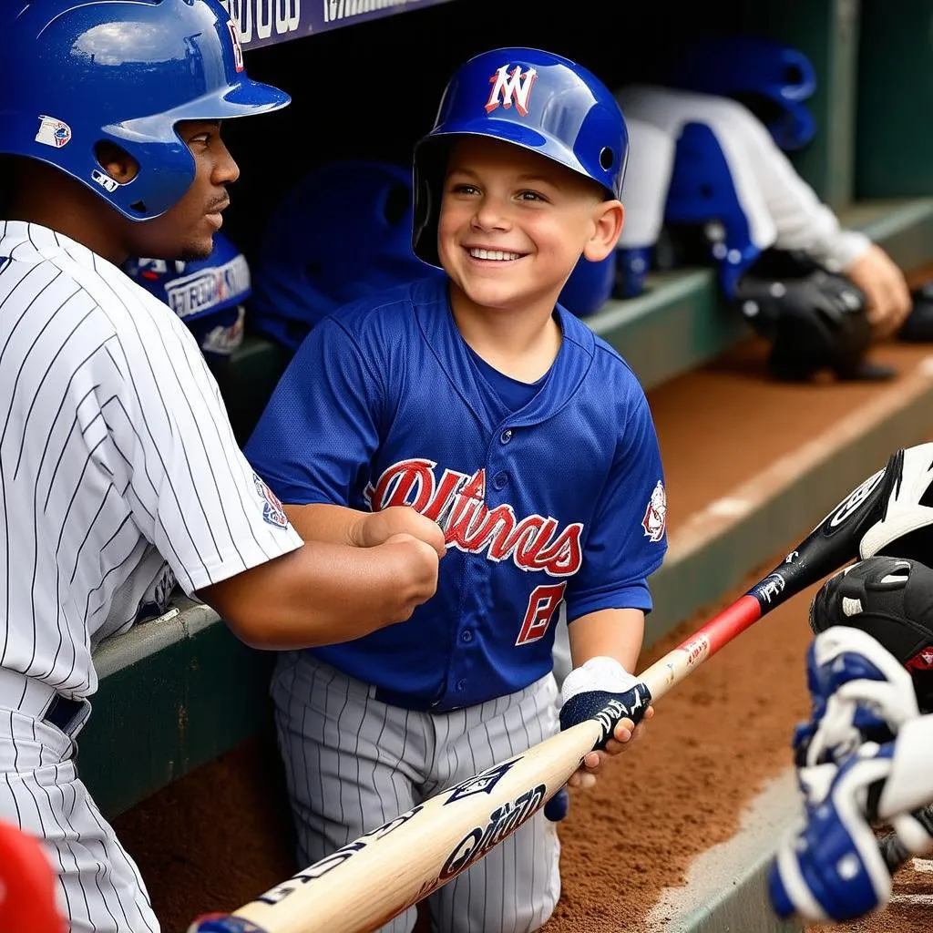 Bat Boy in Dugout