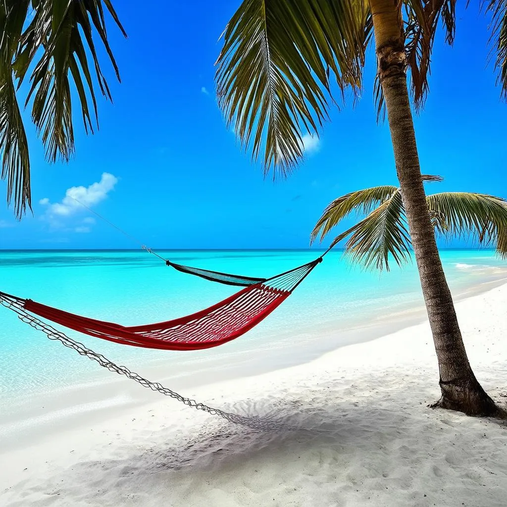 relaxing beach scene