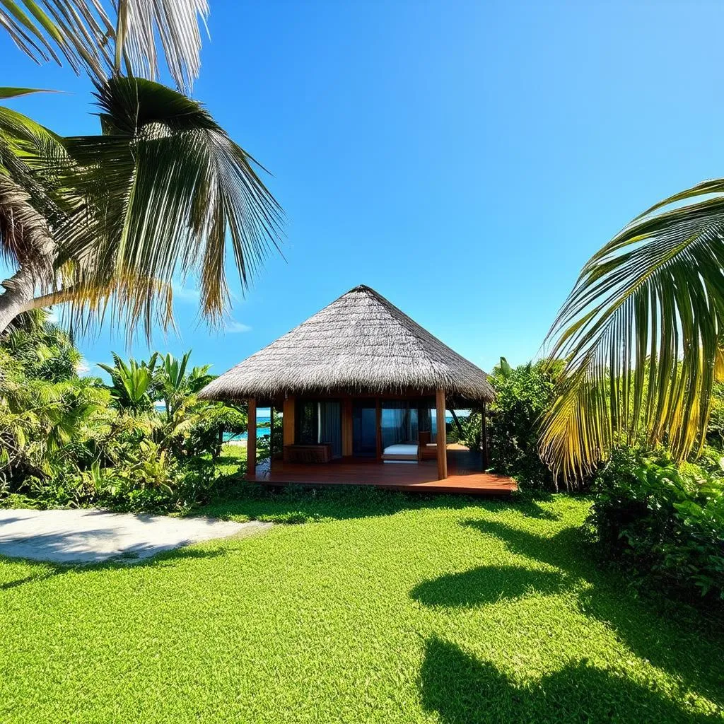 Luxurious beachfront bungalow