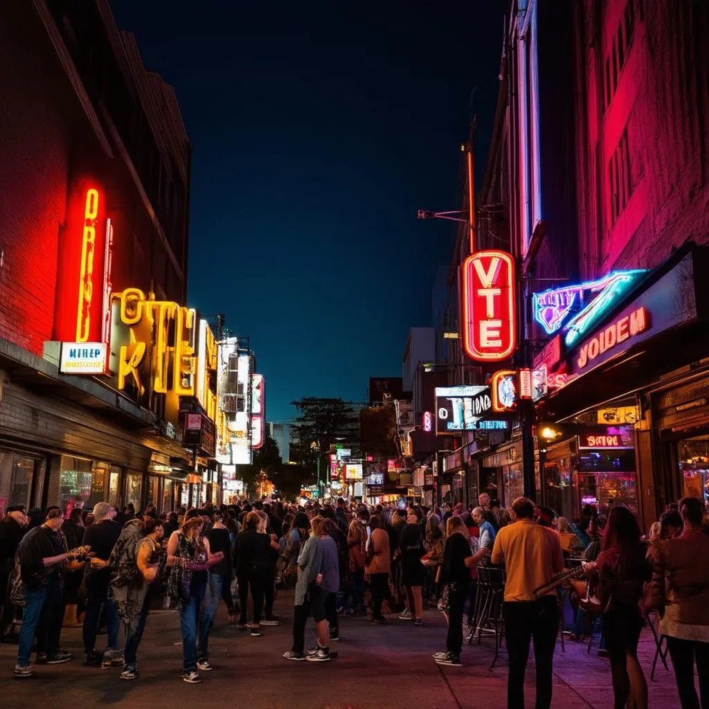 Beale Street at night