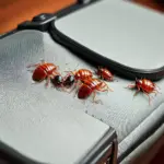 Bed bugs on luggage