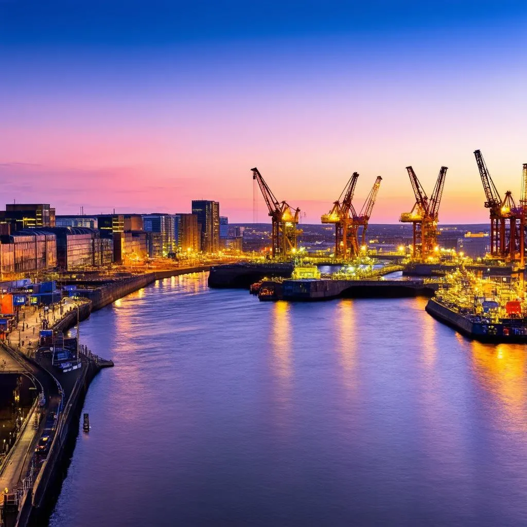 Belfast Cityscape at Twilight