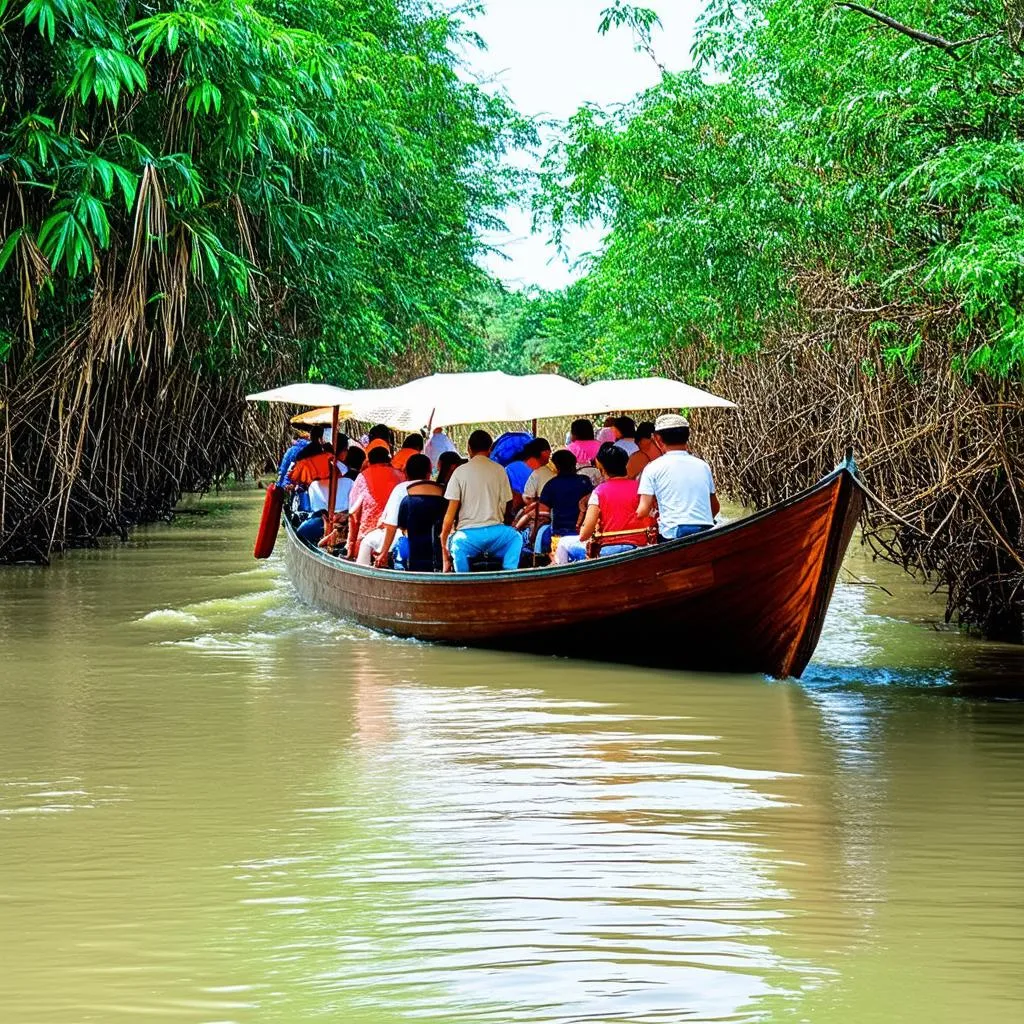 Boat trip in Ben Tre