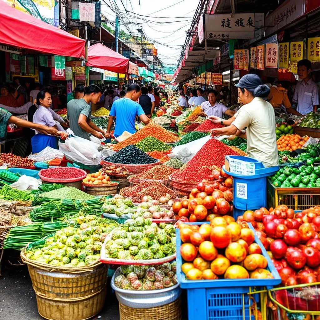 Local market in Bien Hoa