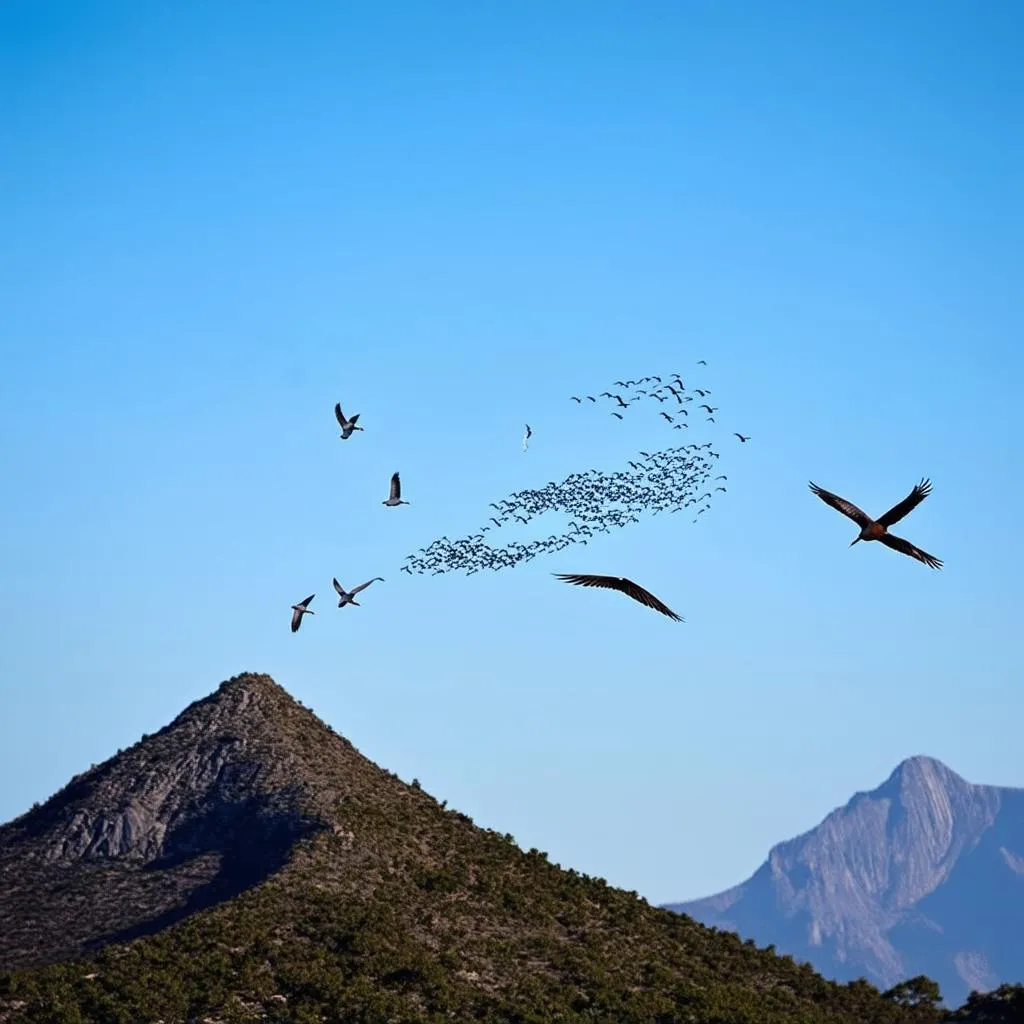 bird flock v formation