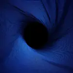 black hole distorting spacetime