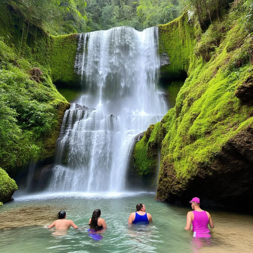 waterfall in bo cap vang