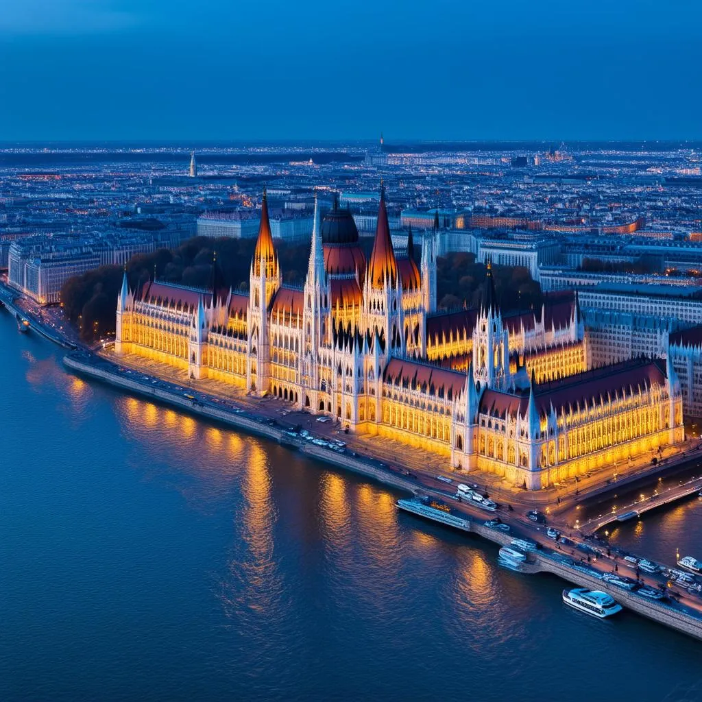 Budapest Parliament at night