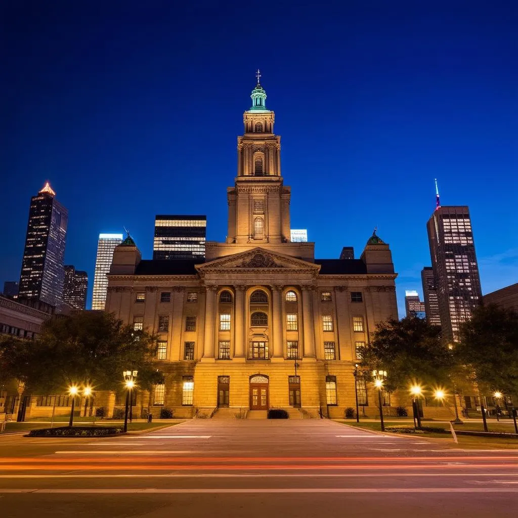 Buffalo City Hall at night