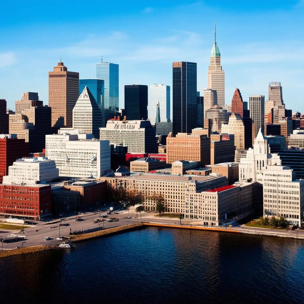 Buffalo city skyline