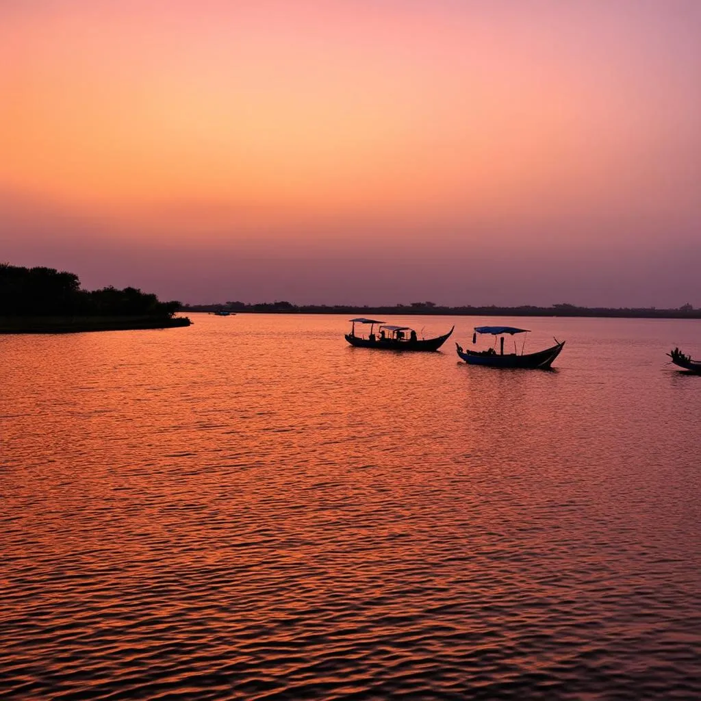 Peaceful Bung Binh Thien Lake