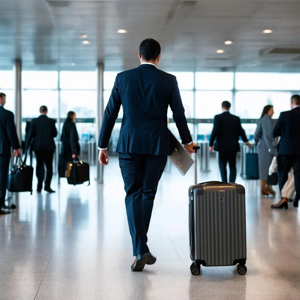 Business Traveler with Luggage