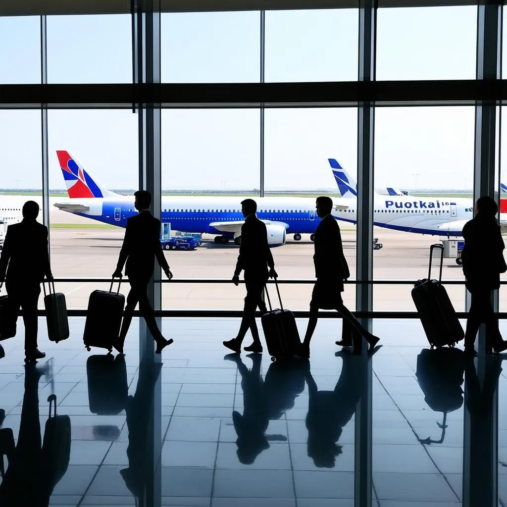 Busy Airport Terminal