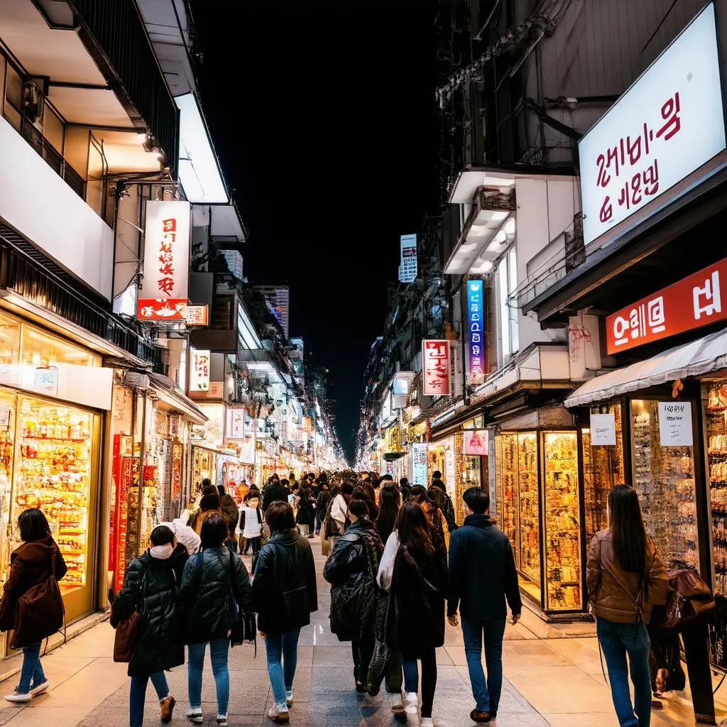 Shopping Street in Korea