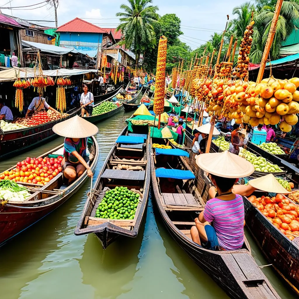 Cai Rang floating market