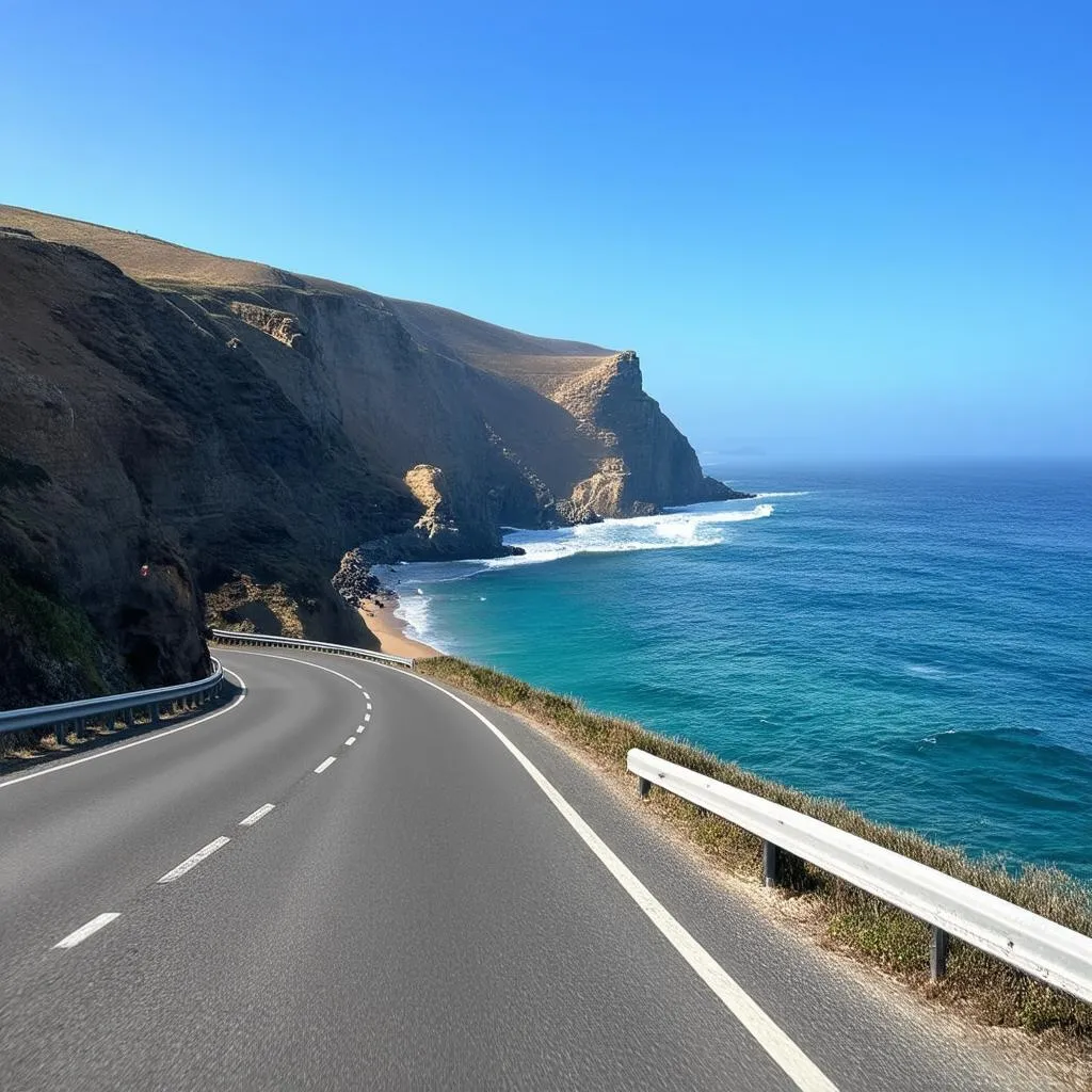 Scenic view of the California coastline