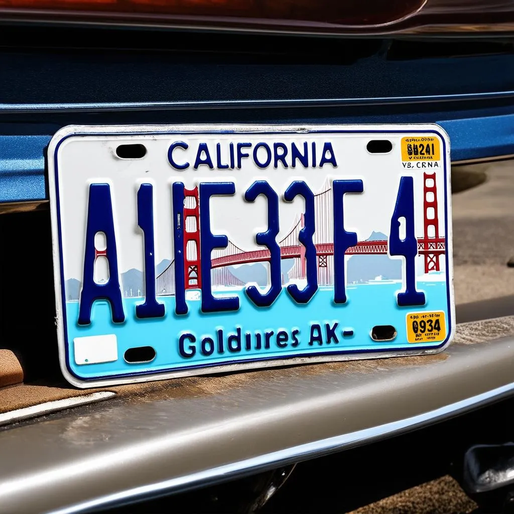 California license plate