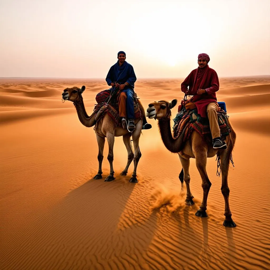 Bedouin camel caravan