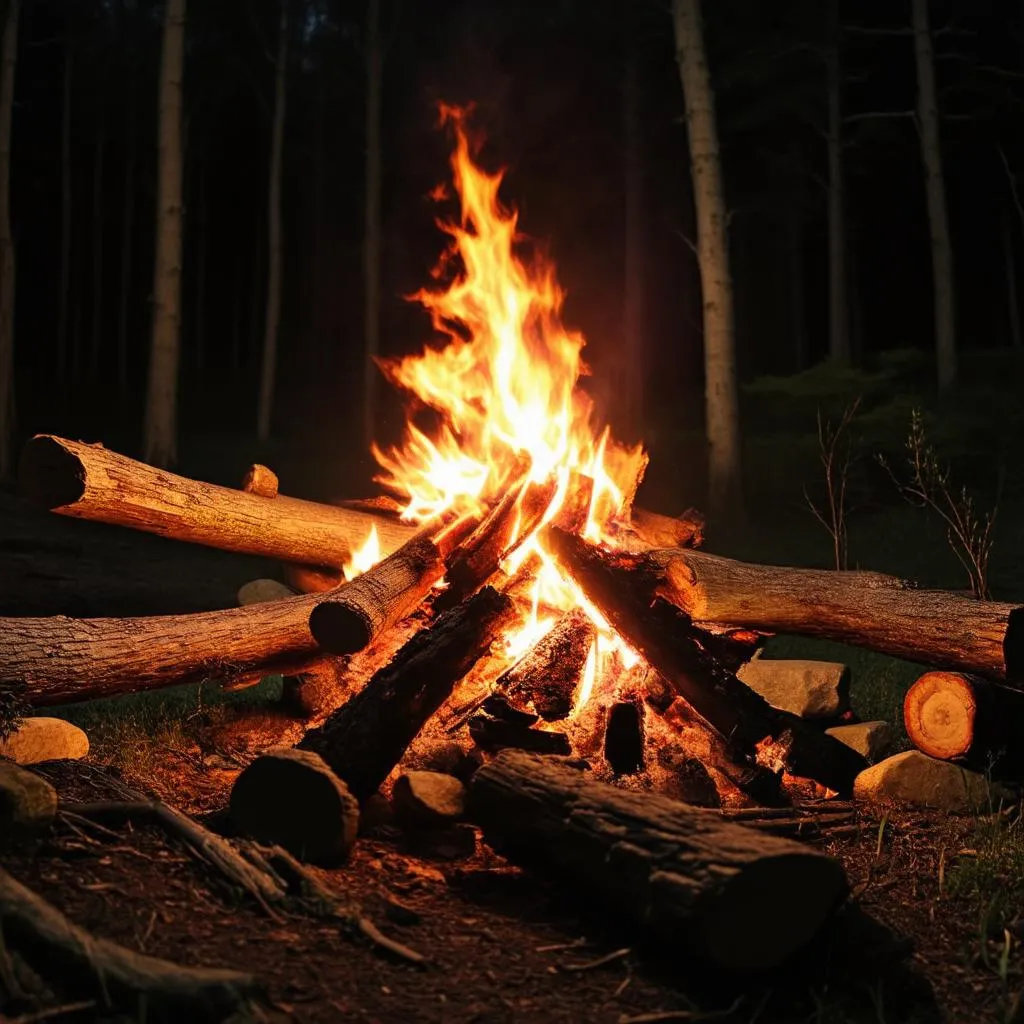 Campfire at Night