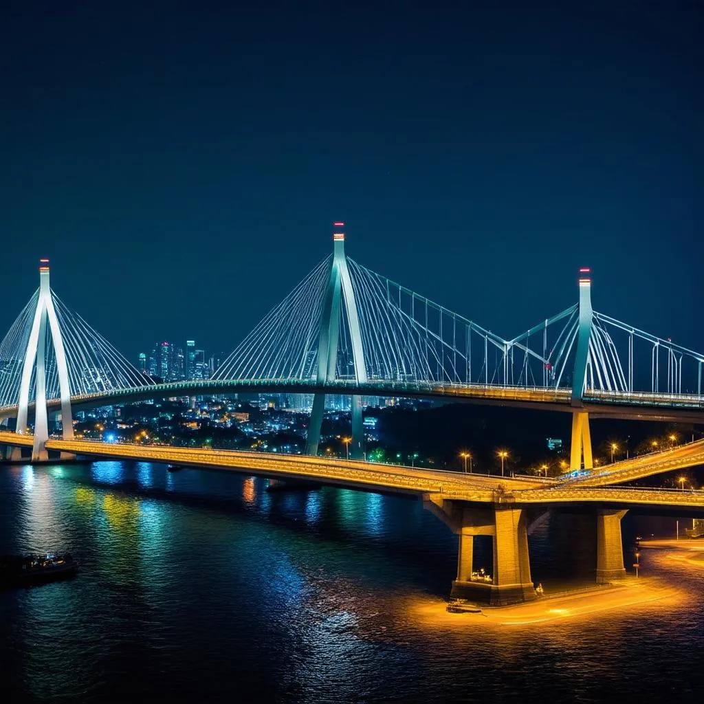 Can Tho Bridge at Night