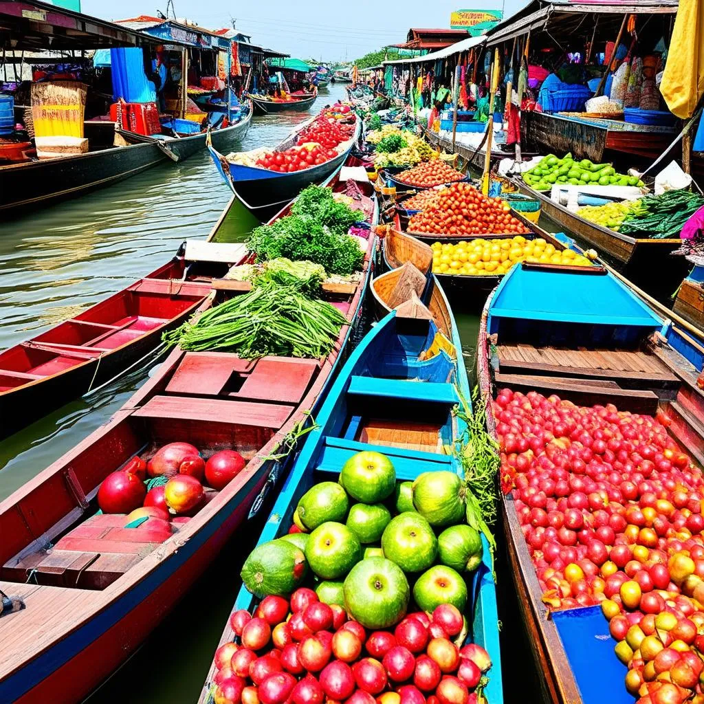 Can Tho's bustling floating market