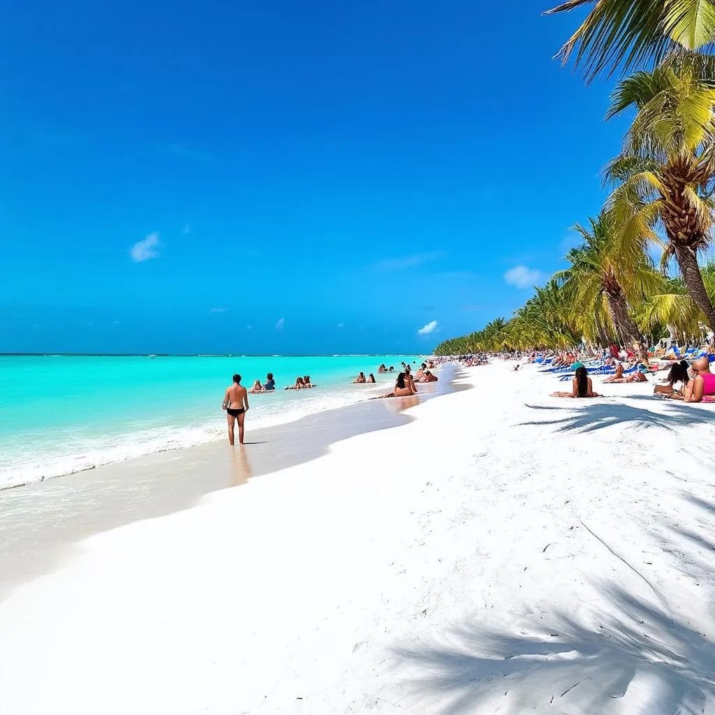 Relaxing Cancun Beach