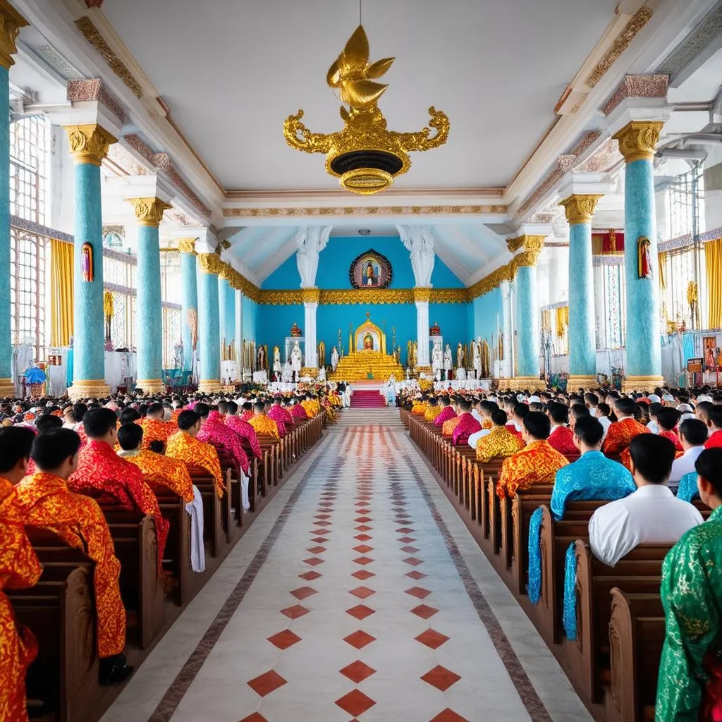 Cao Dai Holy See Ceremony