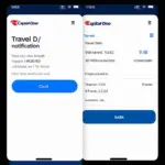 Capital One App Travel Notification